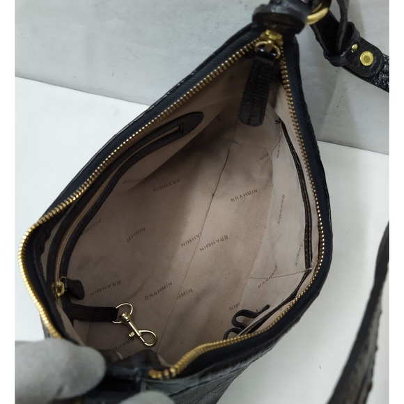 Brahmin Bekka Brown Leather Zipper Closure Hobo Shoulder Bag - Picture 11 of 16